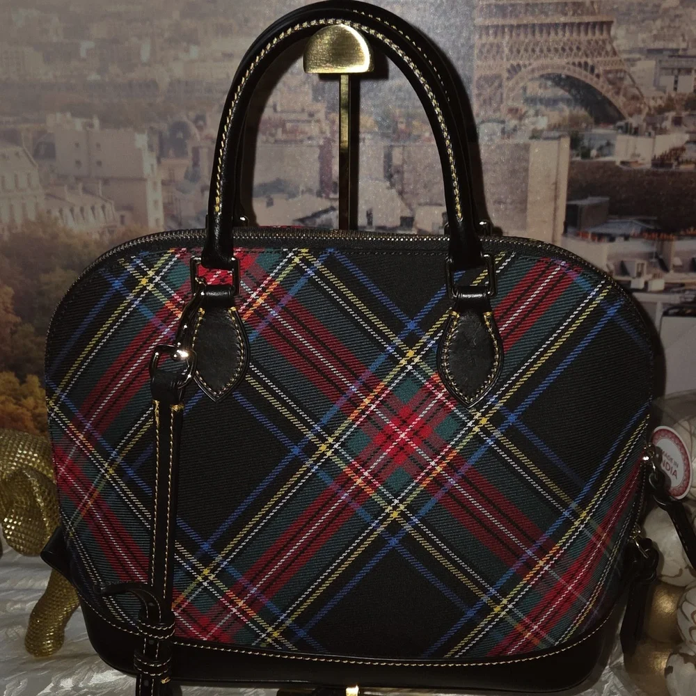 Dooney & Bourke Tartan Dome Satchel